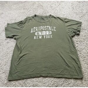 Vintage Aeropostale New York Graphic Mens‎ Shirt Y2K Skater Thrasher Green XL